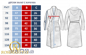 БЕБЕШКИ  ХАЛАТ  ЗА  БАНЯ, 100% ПАМУК, ИВА - ЖЪЛТО ПАТЕ